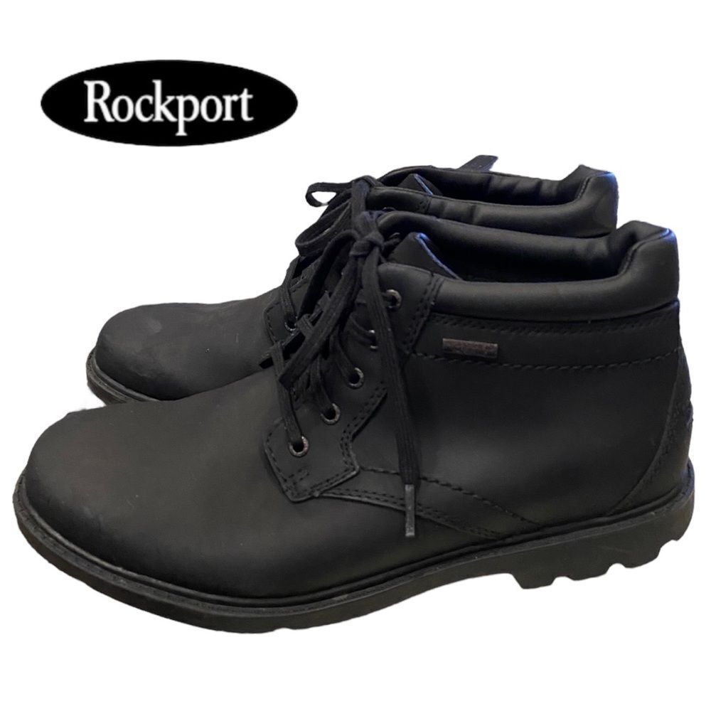 Rockport A13714 Men's Black Storm Surge Hydro-Shield Waterproof Boots 9.5